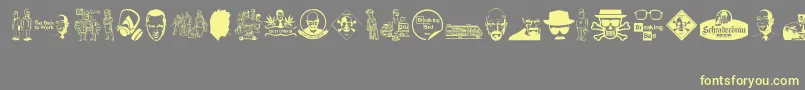 Saiba mais sobre a fonte Breaking Bad Fonte Breaking Bad – fontes amarelas em um fundo cinza