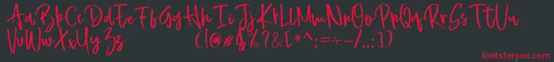 Breakout Font – Red Fonts on Black Background