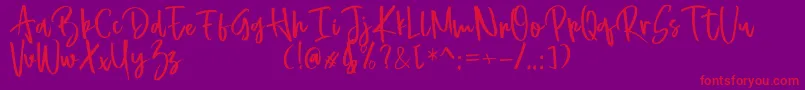 Breakout Font – Red Fonts on Purple Background