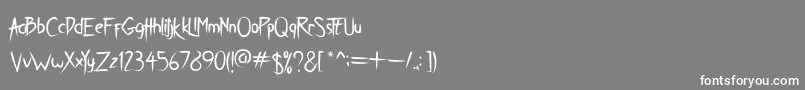 フォントBreath Karma – 灰色の背景に白い文字