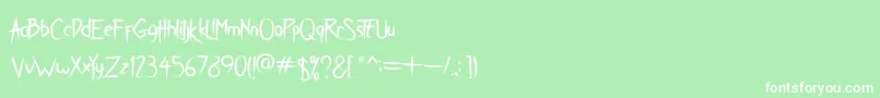 フォントBreath Karma – 緑の背景に白い文字