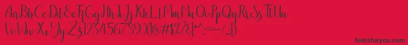 フォントbreathaking – 赤い背景に黒い文字