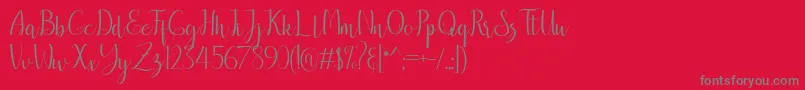 breathaking Font – Gray Fonts on Red Background