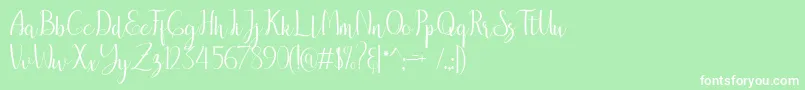 フォントbreathaking – 緑の背景に白い文字