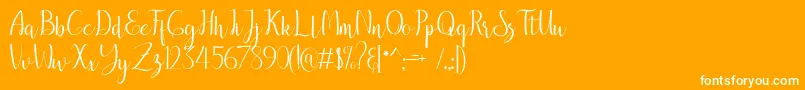 フォントbreathaking – オレンジの背景に白い文字