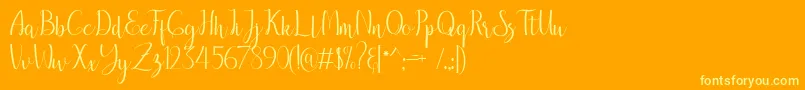 フォントbreathaking – オレンジの背景に黄色の文字