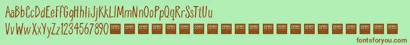 Breathe Easy   Demo-fontti – ruskeat fontit vihreällä taustalla