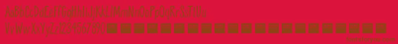 Breathe Easy   Demo Font – Brown Fonts on Red Background