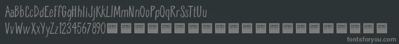 Breathe Easy   Demo-fontti – harmaat kirjasimet mustalla taustalla
