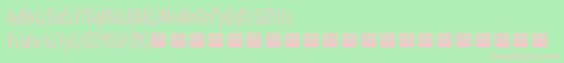Шрифт Breathe Easy   Demo – розовые шрифты на зелёном фоне