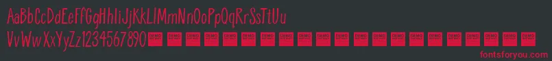 Breathe Easy   Demo Font – Red Fonts on Black Background