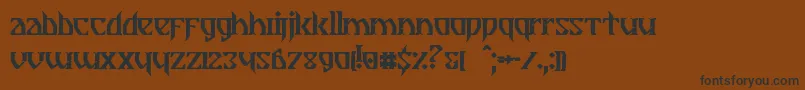 Breathe Fire II Font – Black Fonts on Brown Background