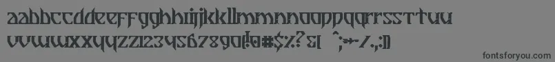 Weitere Informationen zur Breathe Fire II-Schriftart Breathe Fire II-Schriftart – Schwarze Schriften auf grauem Hintergrund