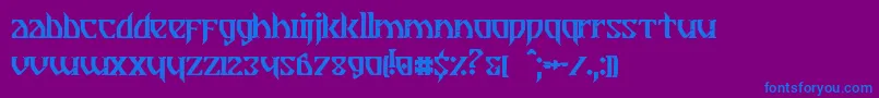 Breathe Fire II Font – Blue Fonts on Purple Background