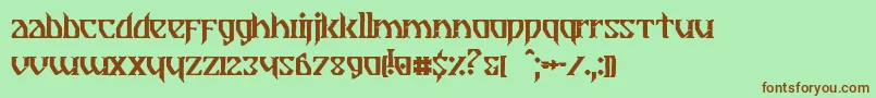 Breathe Fire II-fontti – ruskeat fontit vihreällä taustalla