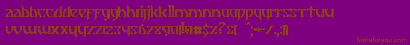 フォントBreathe Fire II – 紫色の背景に茶色のフォント