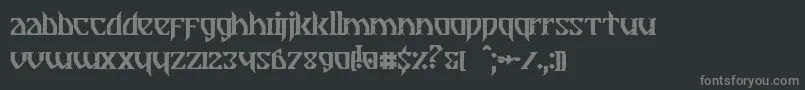 フォントBreathe Fire II – 黒い背景に灰色の文字