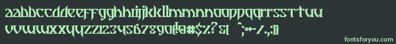 Breathe Fire II Font – Green Fonts on Black Background