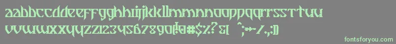 Breathe Fire II Font – Green Fonts on Gray Background