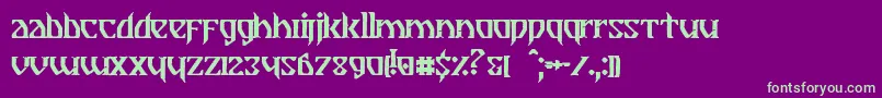 Breathe Fire II Font – Green Fonts on Purple Background