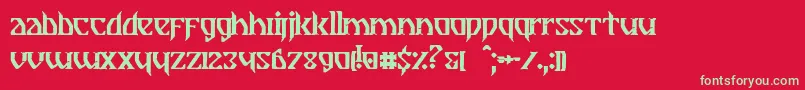 Breathe Fire II Font – Green Fonts on Red Background