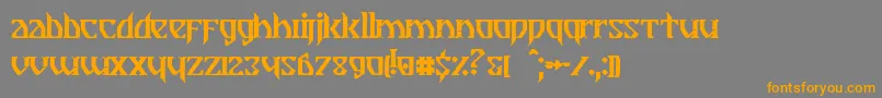 Breathe Fire II Font – Orange Fonts on Gray Background