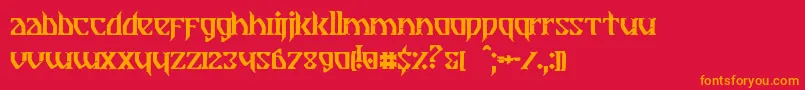 Breathe Fire II Font – Orange Fonts on Red Background