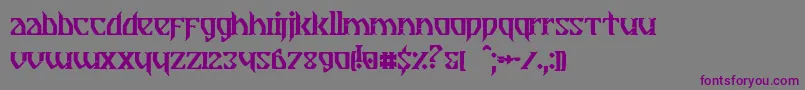 Breathe Fire II Font – Purple Fonts on Gray Background