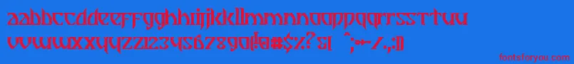 Breathe Fire II Font – Red Fonts on Blue Background