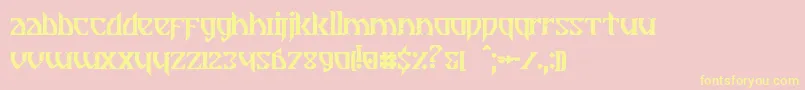 Breathe Fire II Font – Yellow Fonts on Pink Background