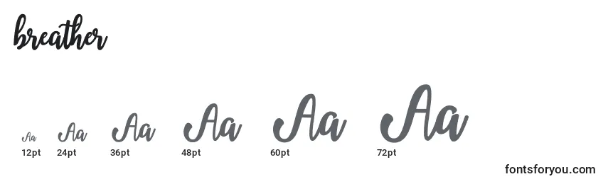 Breather Font Sizes