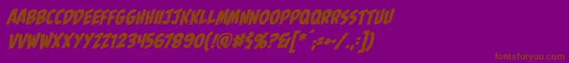 PalookabbItal Font – Brown Fonts on Purple Background