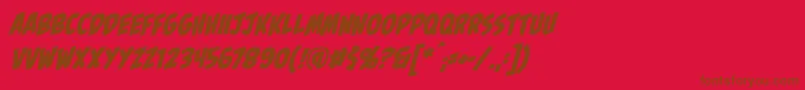 PalookabbItal Font – Brown Fonts on Red Background