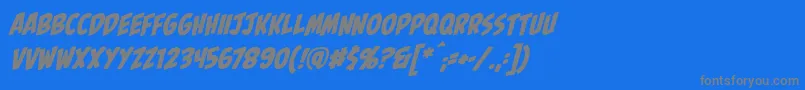 PalookabbItal Font – Gray Fonts on Blue Background