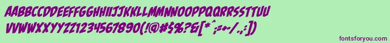 PalookabbItal Font – Purple Fonts on Green Background