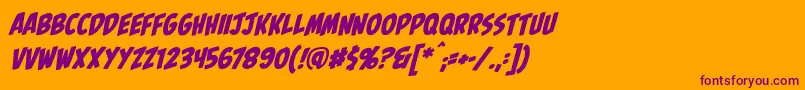 PalookabbItal Font – Purple Fonts on Orange Background