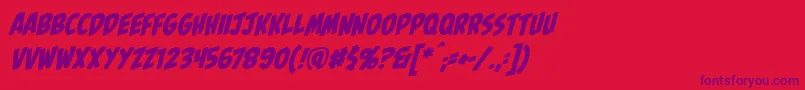 PalookabbItal Font – Purple Fonts on Red Background