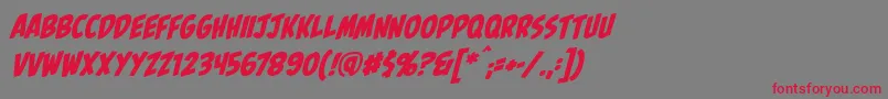 PalookabbItal Font – Red Fonts on Gray Background