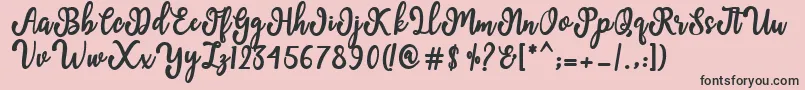 breather Font – Black Fonts on Pink Background