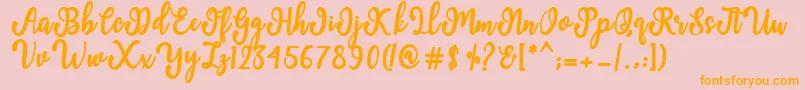 breather Font – Orange Fonts on Pink Background
