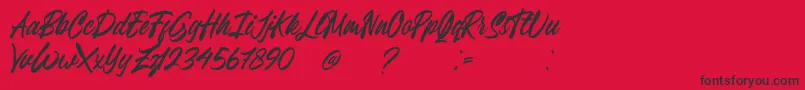 Breavenheart Font Free-fontti – mustat fontit punaisella taustalla