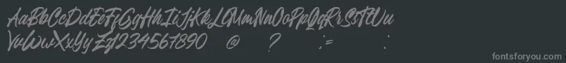 Breavenheart Font Free-Schriftart – Graue Schriften auf schwarzem Hintergrund