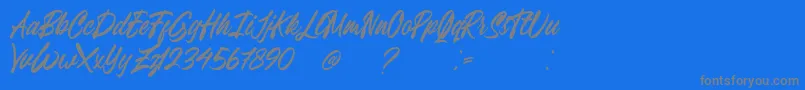 Police Breavenheart Font Free – polices grises sur fond bleu