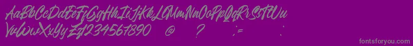 Breavenheart Font Free-Schriftart – Graue Schriften auf violettem Hintergrund