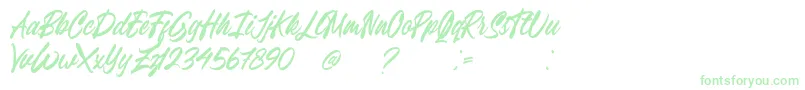 Breavenheart Font Free-Schriftart – Grüne Schriften auf weißem Hintergrund