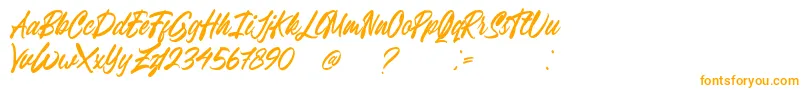 Шрифт Breavenheart Font Free – оранжевые шрифты