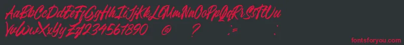 Breavenheart Font Free-Schriftart – Rote Schriften auf schwarzem Hintergrund