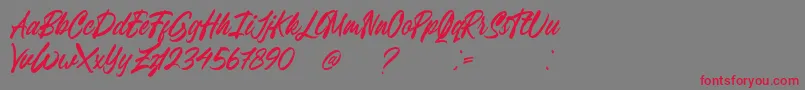 Weitere Informationen zur Breavenheart Font Free-Schriftart Breavenheart Font Free-Schriftart – Rote Schriften auf grauem Hintergrund
