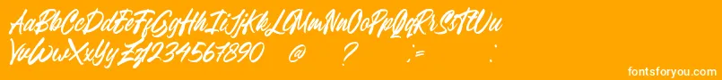 フォントBreavenheart Font Free – オレンジの背景に白い文字