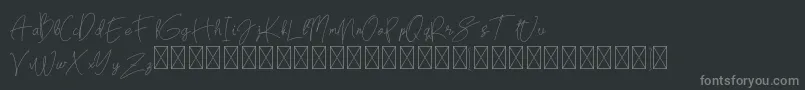 Шрифт Brecelets Demo – серые шрифты на чёрном фоне